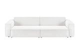 KAWOLA Sofa SAMU Feincord weiß, 3-Sitzer