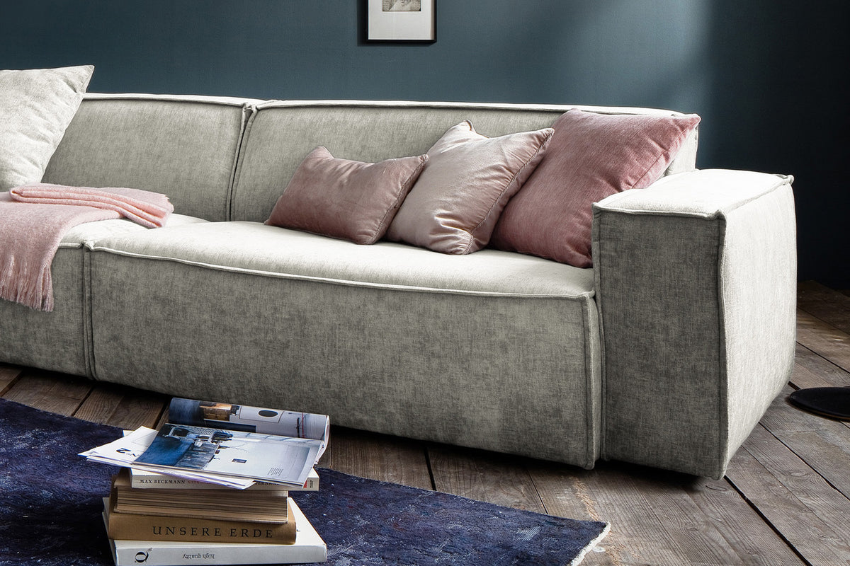 KAWOLA Sofa SAMU Riesensofa Stoff beige