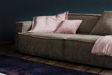 KAWOLA Sofa SAMU Riesensofa Stoff dunkelbraun