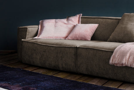 KAWOLA Sofa SAMU Riesensofa Stoff dunkelbraun