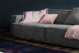 KAWOLA Sofa SAMU Riesensofa Stoff dunkelgrau