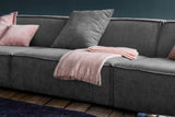 KAWOLA Sofa SAMU Riesensofa Stoff dunkelgrau