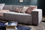 KAWOLA Sofa SAMU Riesensofa Stoff hellgrau