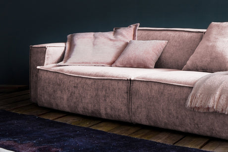 KAWOLA Sofa SAMU Riesensofa Stoff rosa