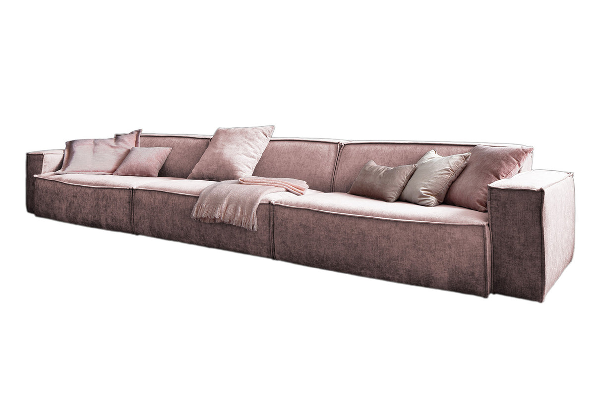 KAWOLA Sofa SAMU Riesensofa Stoff rosa