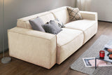 KAWOLA Sofa SAMU Stoff creme, 2-Sitzer