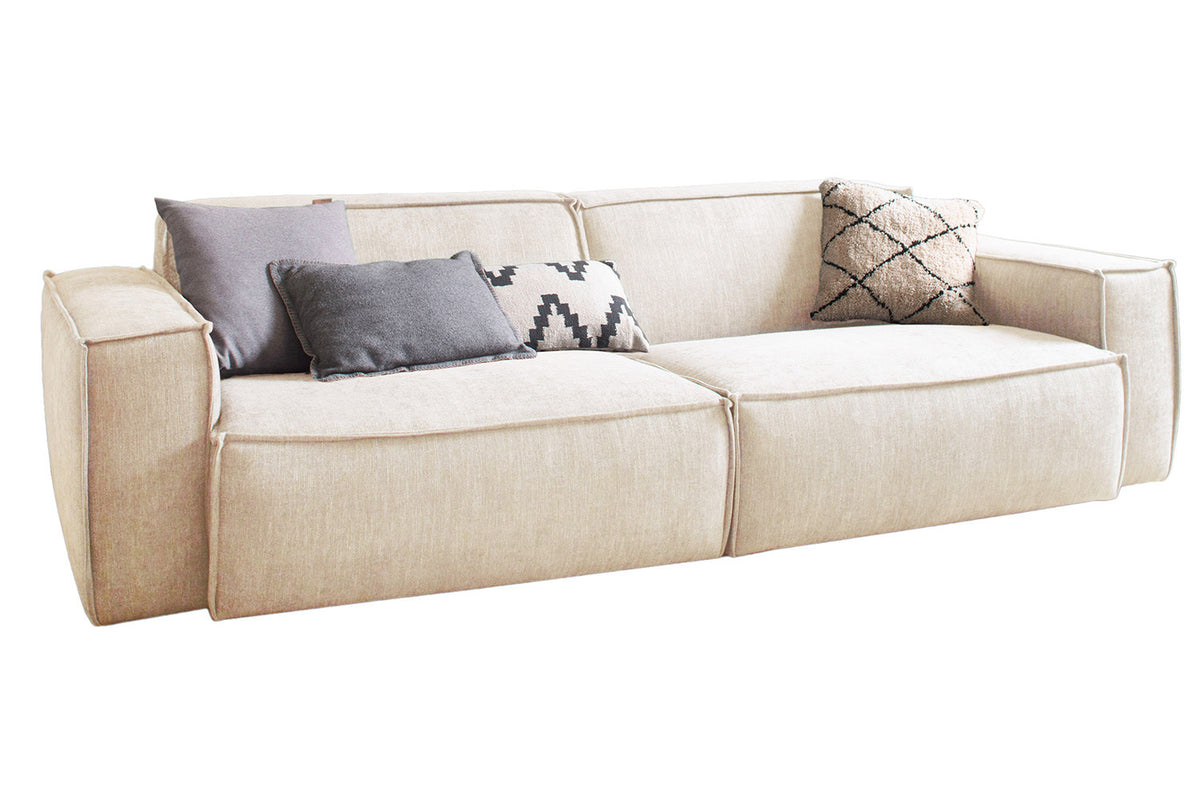 KAWOLA Sofa SAMU Stoff creme