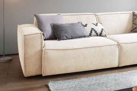 KAWOLA Sofa SAMU Stoff creme