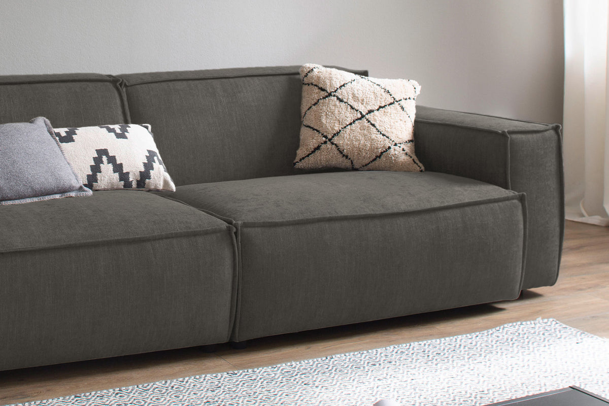 KAWOLA Sofa SAMU Stoff grau