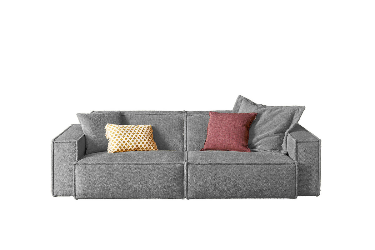KAWOLA Sofa SAMU Stoff grau
