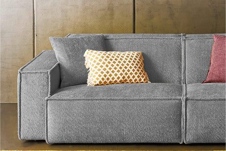 KAWOLA Sofa SAMU Stoff grau