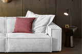 KAWOLA Sofa SAMU Stoff hellgrau