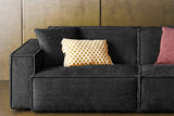 KAWOLA Sofa SAMU Stoff schwarz