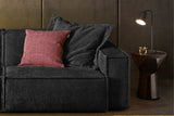 KAWOLA Sofa SAMU Stoff schwarz