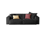 KAWOLA Sofa SAMU Stoff schwarz