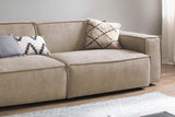 KAWOLA Sofa SAMU Stoff taupe