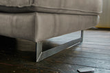KAWOLA Sofa VILNIUS Lederfaserstoff anthrazit