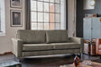 KAWOLA Sofa VILNIUS Lederfaserstoff anthrazit, 2-Sitzer