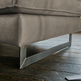 KAWOLA Sofa VILNIUS Lederfaserstoff anthrazit