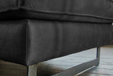 KAWOLA Sofa VILNIUS Lederfaserstoff schwarz