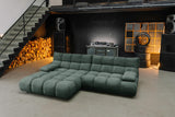 KAWOLA Sofa VIVIEN Ecksofa Feincord grün