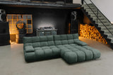 KAWOLA Sofa VIVIEN Ecksofa Feincord grün