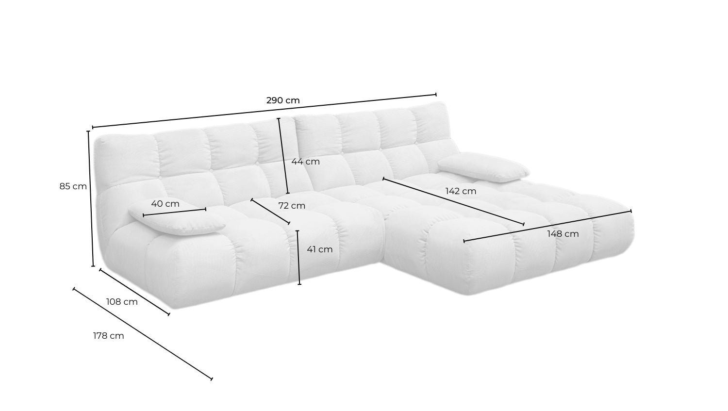 KAWOLA Sofa VIVIEN Ecksofa Feincord grün