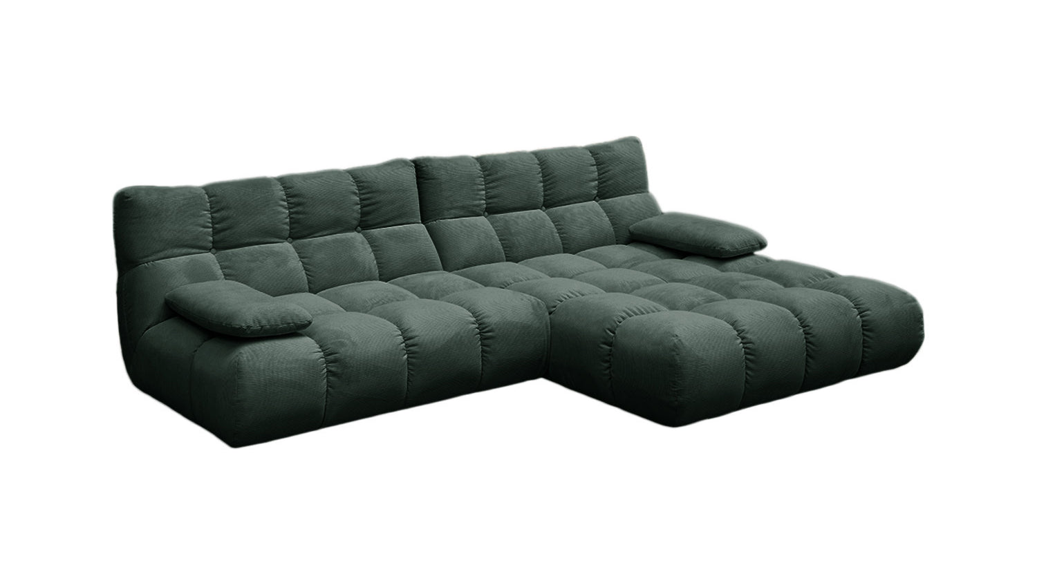 KAWOLA Sofa VIVIEN Ecksofa Feincord grün