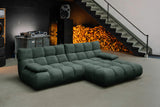 KAWOLA Sofa VIVIEN Ecksofa Feincord grün, Rechts