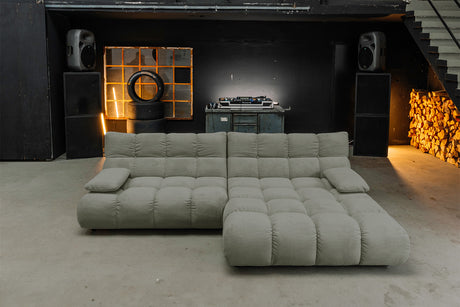 KAWOLA Sofa VIVIEN Ecksofa Feincord olivgrün