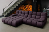 KAWOLA Sofa VIVIEN Ecksofa Velvet purple