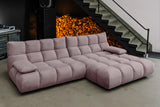 KAWOLA Sofa VIVIEN Ecksofa Velvet roségrau