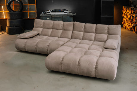 KAWOLA Sofa VIVIEN Ecksofa Velvet sand