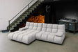 KAWOLA Sofa VIVIEN Ecksofa Velvet silber, Links