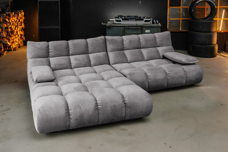 KAWOLA Sofa VIVIEN Ecksofa Velvet stone