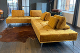 KAWOLA Sofa WIOLO Ecksofa velvet cognac