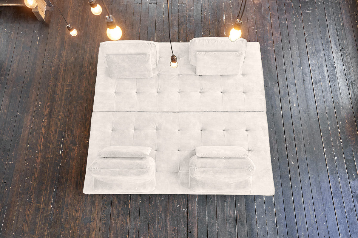 KAWOLA Sofa WIOLO Ecksofa velvet cremeweiß