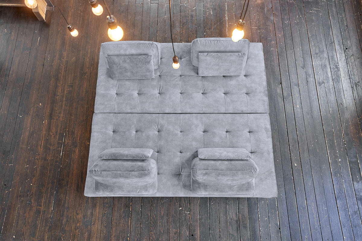 KAWOLA Sofa WIOLO Ecksofa velvet grau