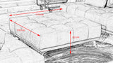 KAWOLA Sofa WIOLO Ecksofa velvet mit Hocker anthrazit