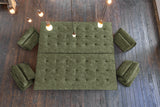 KAWOLA Sofa WIOLO Ecksofa velvet moosgrün