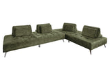 KAWOLA Sofa WIOLO Ecksofa velvet moosgrün