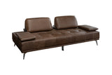 KAWOLA Sofa WIOLO Schlafsofa Daybed Leder dunkelbraun