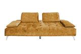 KAWOLA Sofa WIOLO Schlafsofa Daybed velvet cognac