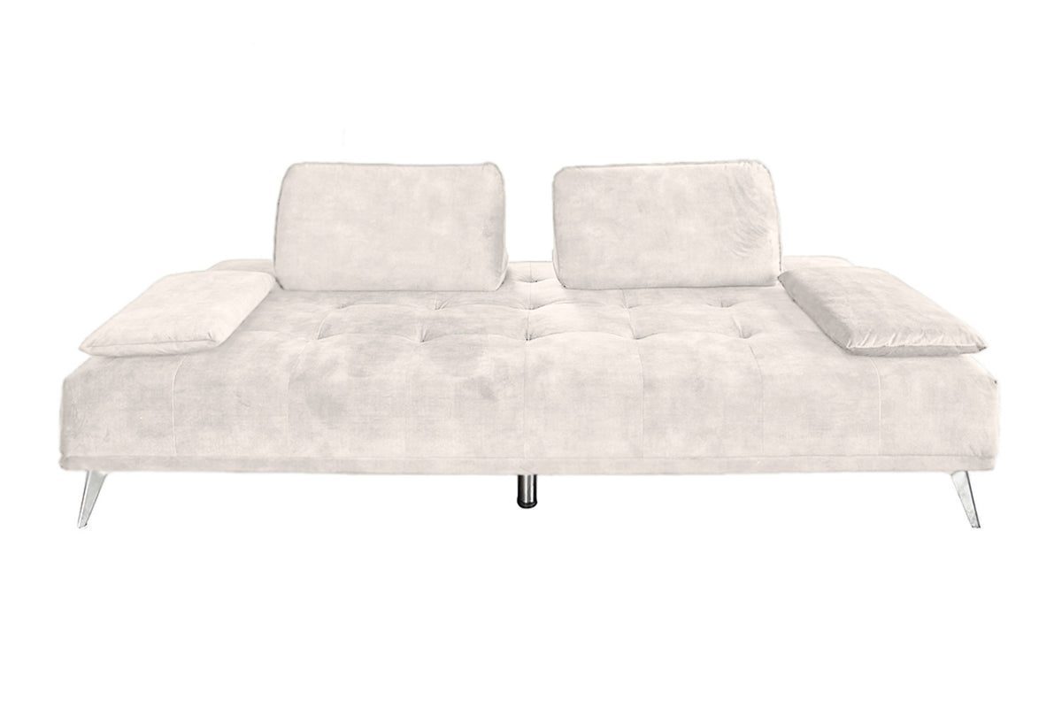 KAWOLA Sofa WIOLO Schlafsofa Daybed velvet cremeweiß
