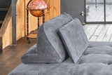 KAWOLA Sofa WIOLO Schlafsofa Daybed velvet grau