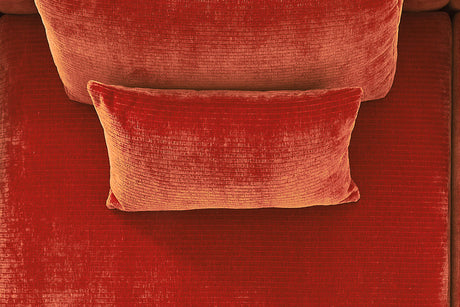 KAWOLA Spitzkissen SEPHI rechteckig Cord Vintage rot