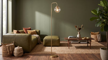 KAWOLA Stehlampe BRIXEN Glas vintage