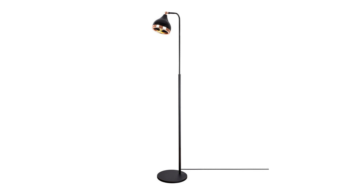 KAWOLA Stehlampe CIRENA Metall schwarz kupfer