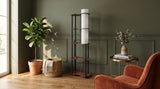 KAWOLA Stehlampe DALORA Holz walnuss