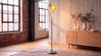 KAWOLA Stehlampe VESUVIA Jute gold schwarz